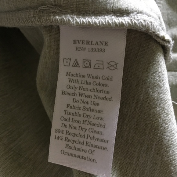 New EVERLANE Heathered Green Opal RENEW AIR Scuba Sweat Shirt Hoodie XS - Picture 8 of 8